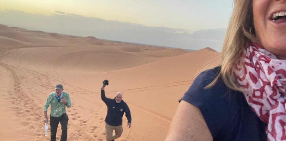 4 day Marrakech To Chegaga Desert Tour,Camel trekking in Erg Chegaga desert from Marrakech" "Atlas Mountains road trip on the way to Erg Chegaga" "Ait Ben Haddou kasbah stop during desert tour" "Berber desert camp under starry skies in Morocco,4-day Marrakech to Erg Chegaga tour with camel ride and desert camp" "Crossing Atlas Mountains and visiting Ait Ben Haddou en route to Erg Chegaga" "Exploring the Draa Valley and pottery village of Tamegroute during Morocco desert trip" "Sandboarding and Berber music around campfire in Erg Chegaga","Guided 4-day desert tour from Marrakech to Erg Chegaga including Atlas Mountains crossing, Ait Ben Haddou kasbah visit, Ouarzazate, Draa Valley, and camel trekking in the Sahara" "Erg Chegaga desert adventure with off-road journey, sandboarding on golden dunes, and overnight stay in a traditional Berber camp under the stars" "Scenic Morocco desert itinerary from Marrakech to Erg Chegaga with stops in Ouarzazate, Tamegroute pottery village, and camel ride at sunset in the Sahara"